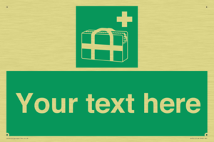 Custom sign safe condition Medical grab bag